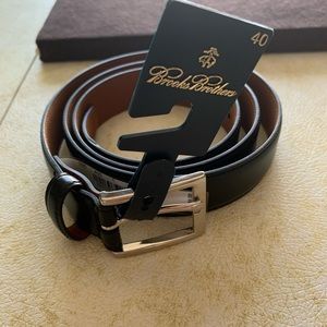 NWT Brooks Brothers Black Leather Belt